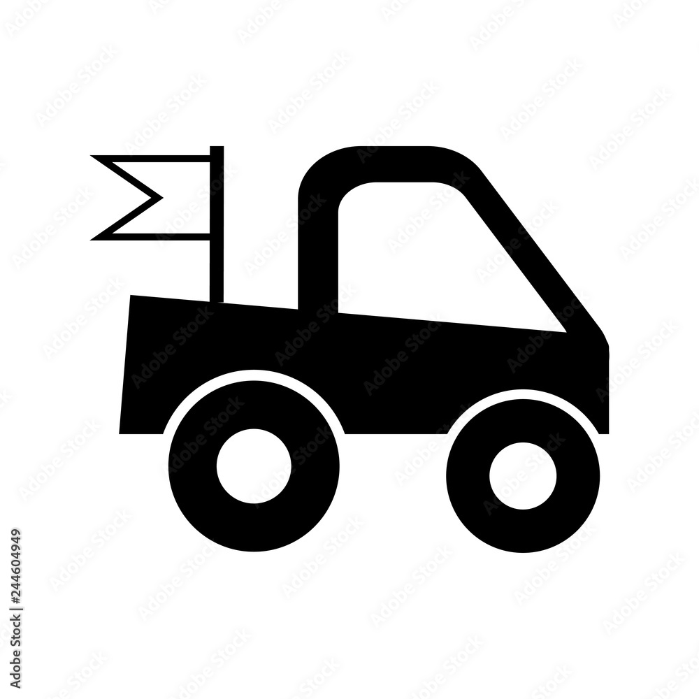 location of the car. Marked truck sign location of the car. Marked truck sign
