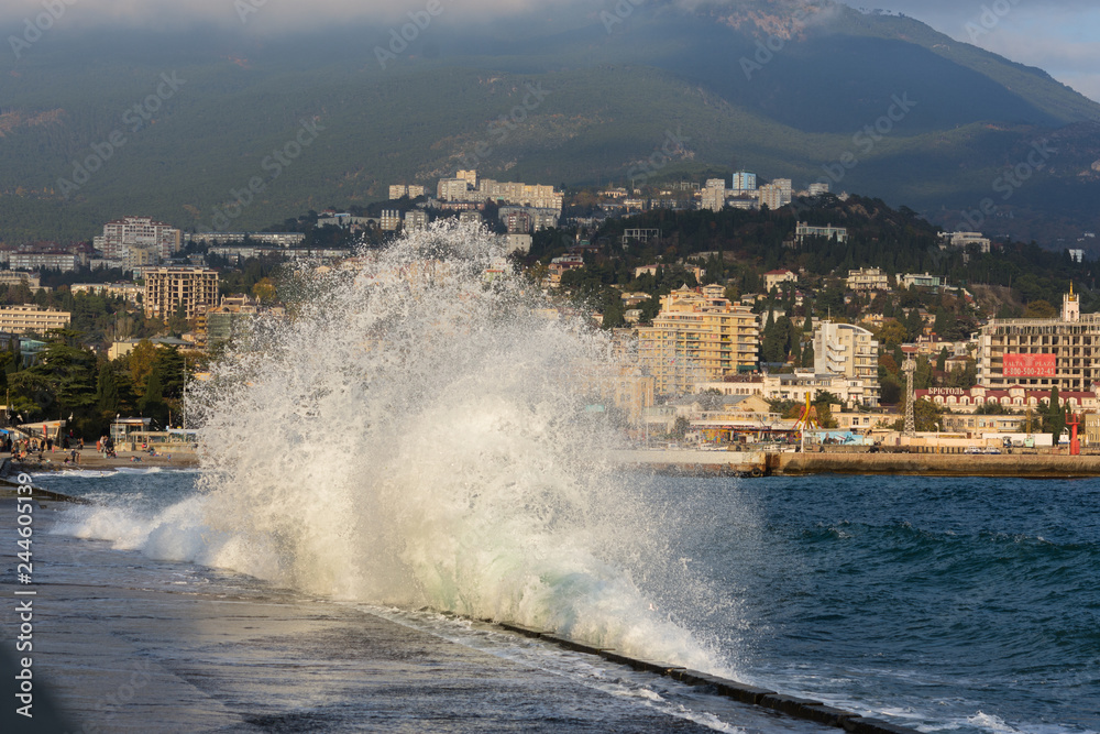 Yalta Embankment storm