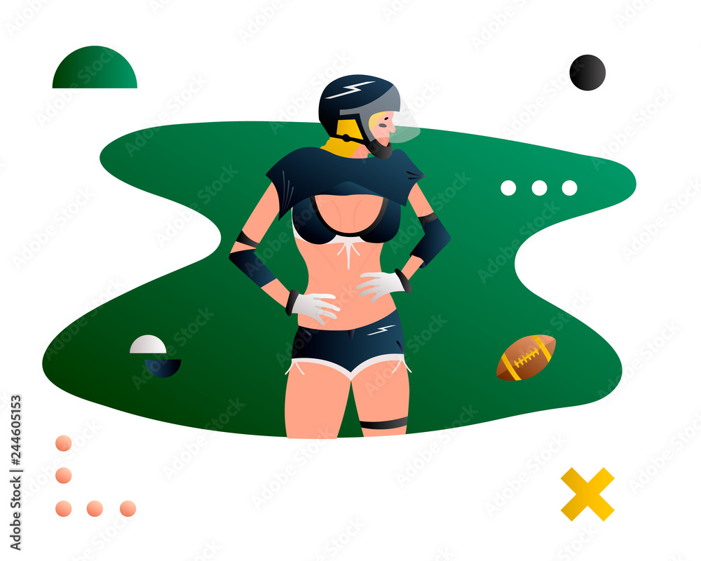 American Football Player Pose with Dramatic Lighting 4398794 Vector Art at  Vecteezy