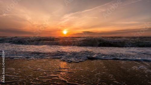 sunset over the sea