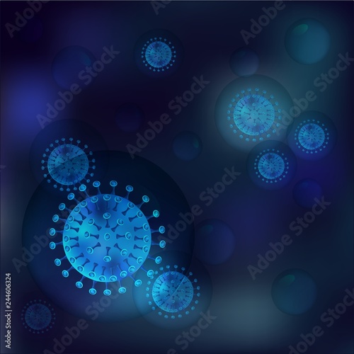 Bacteria virus or bacteria microorganism cells under a microscope that surround us.