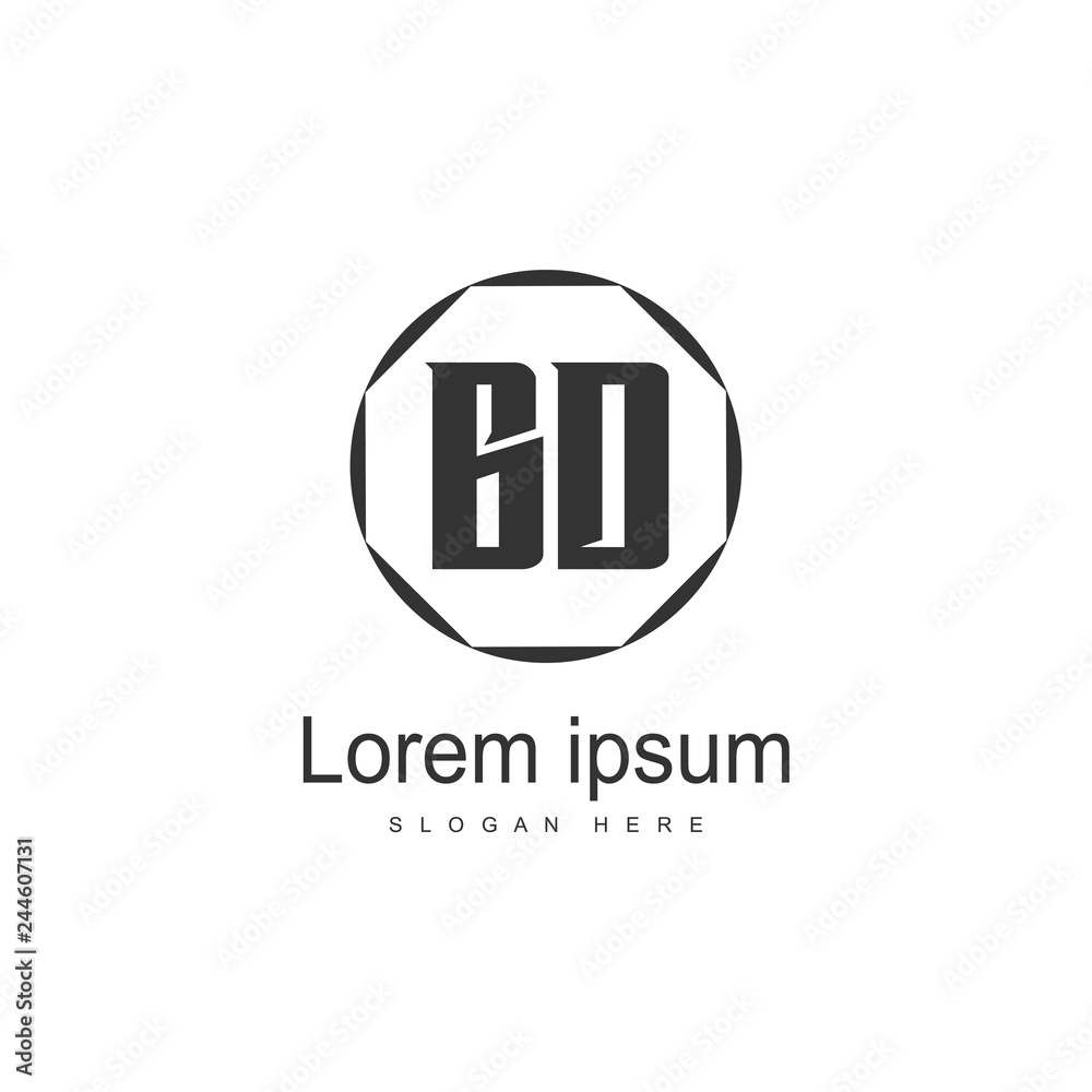 Initial BD Letter Logo Template Design Initial BD Letter Logo Template Design