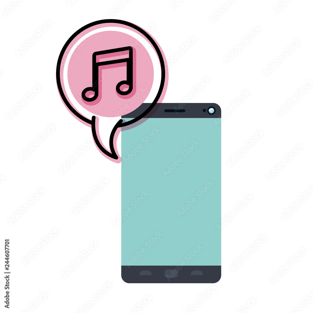 smartphone with speech bubble isolated icon