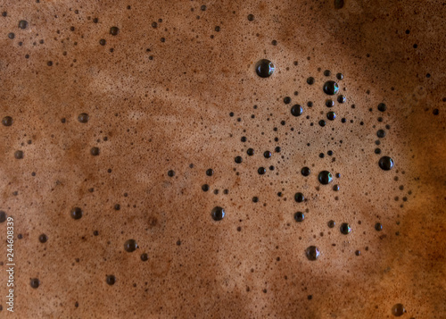 Hot Brewed Coffee Foam Bubble Background
