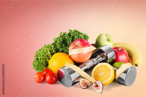 Fitness equipment and healthy food