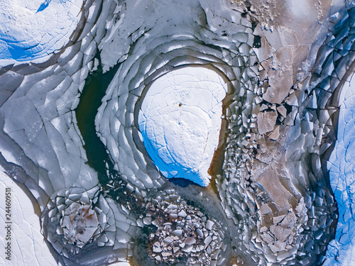 Frozen Lake Cerknica (Cerknica Polje, Cerkniško polje, Cerkniško jezero) in Slovenia