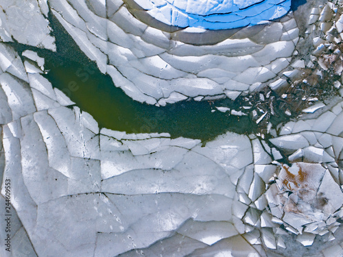Frozen Lake Cerknica (Cerknica Polje, Cerkniško polje, Cerkniško jezero) in Slovenia