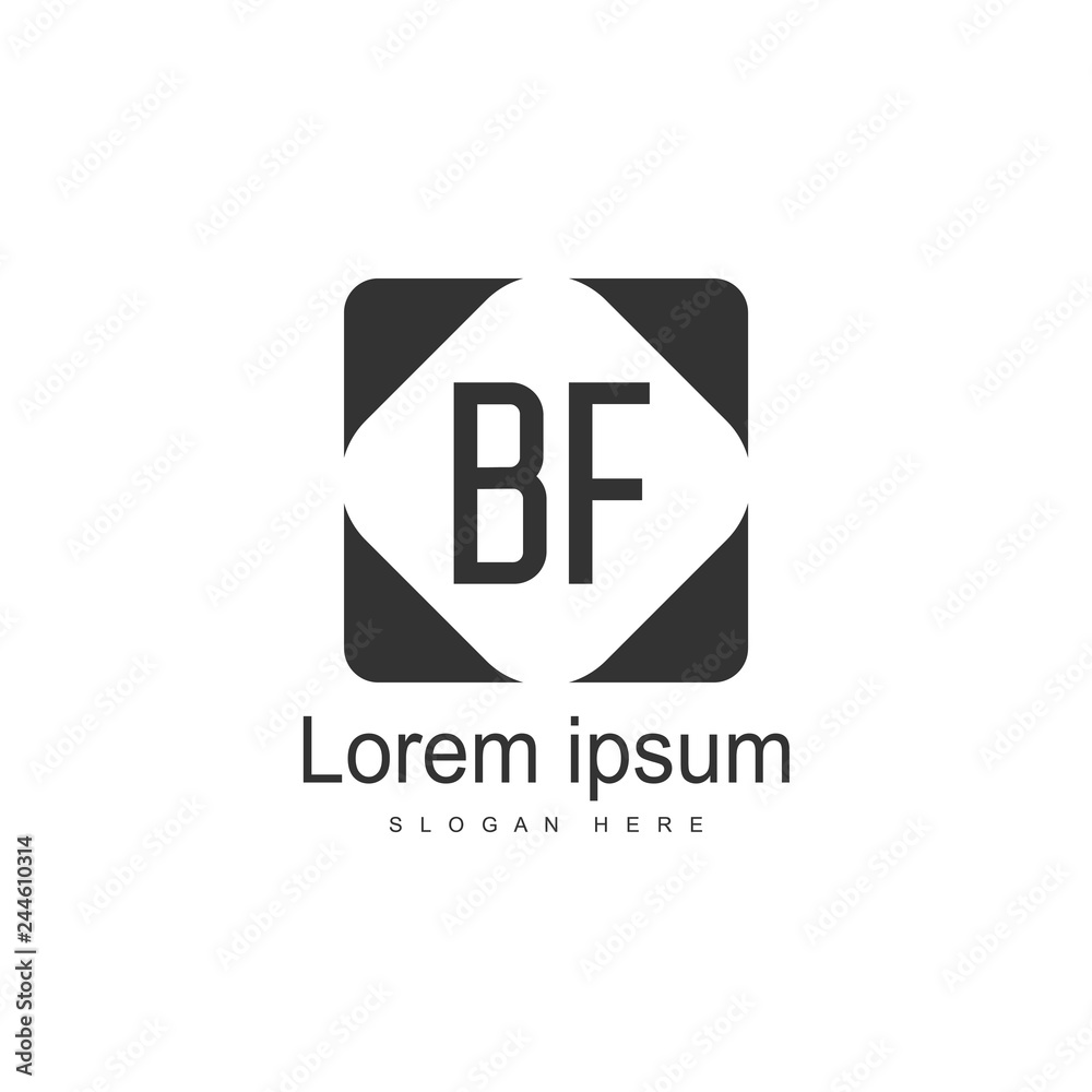 Initial BF Letter Logo Template Design Initial BF Letter Logo Template Design