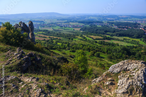 German Hill Landscape in Summer