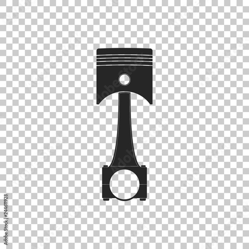 Engine piston icon isolated on transparent background. Car engine piston sign. Flat design. Vector Illustration