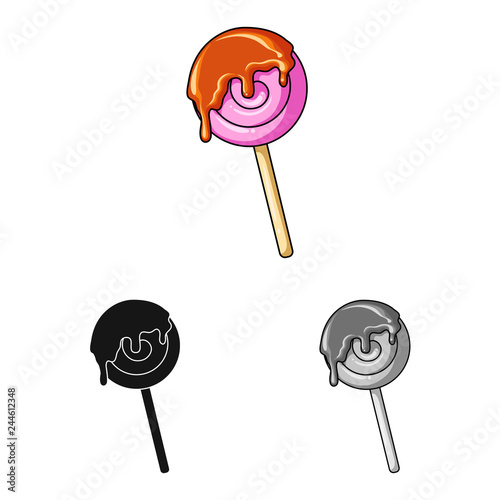 Vector illustration of confectionery and culinary logo. Collection of confectionery and product stock vector illustration.