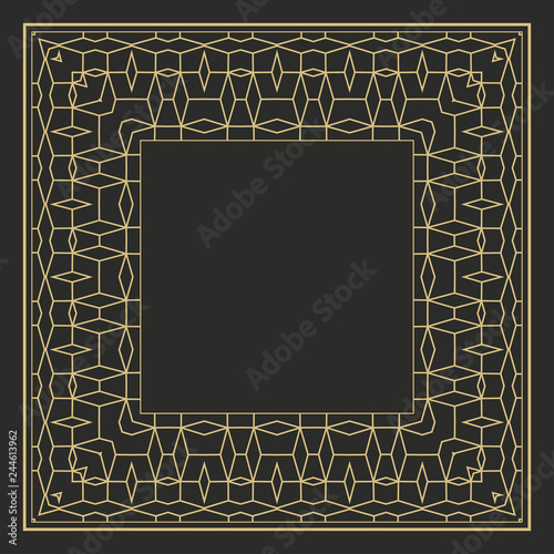 Art rectangular ornament.