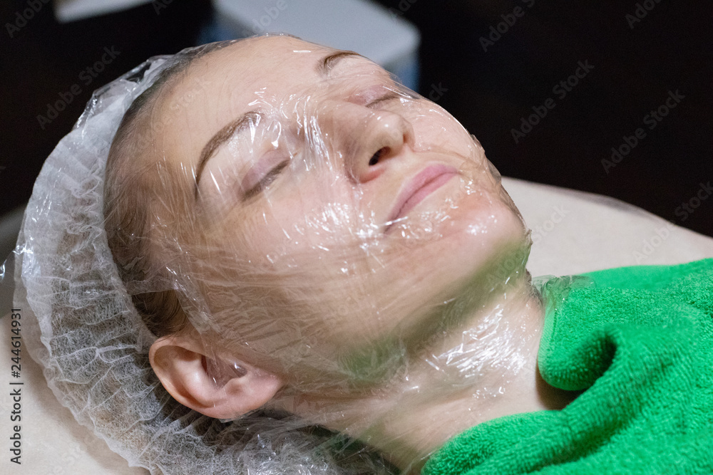 Face peeling mask, spa beauty treatment, skincare. Face peeling mask, spa beauty treatment, skincare.
