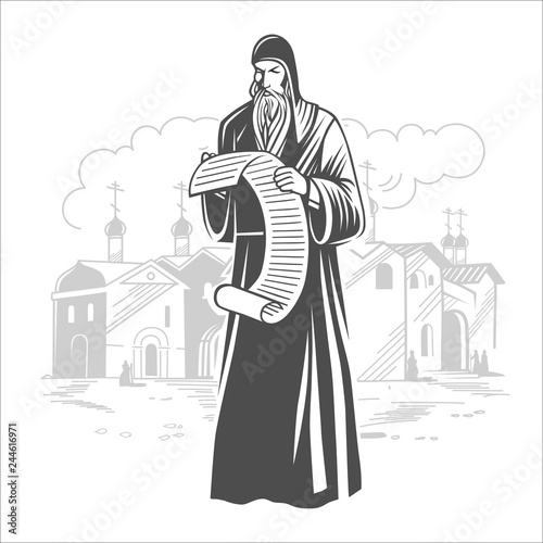 Orthodox monk. Orthodox priest.