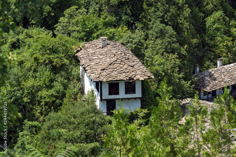 Panorama of Medieval Cherepish Monastery of The Assumption and Iskar River Gorge, Vratsa region, Bulgaria Panorama of Medieval Cherepish Monastery of The Assumption and Iskar River Gorge, Vratsa region, Bulgaria