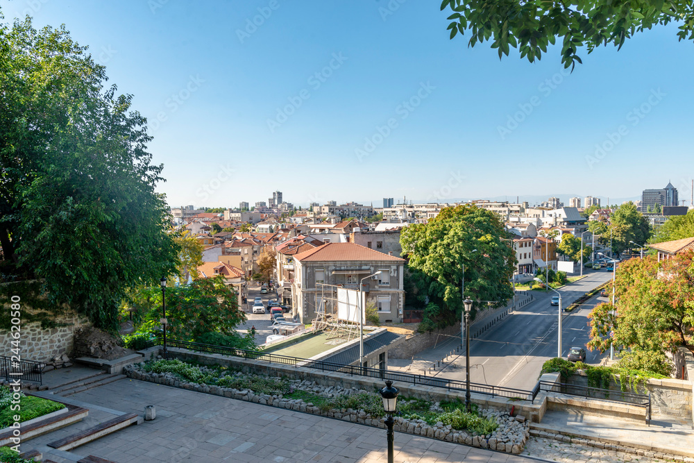 areal view in Plovdiv town
