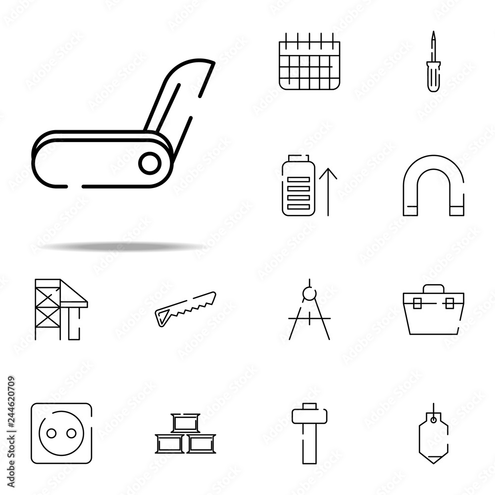 jackknife icon. construction icons universal set for web and mobile