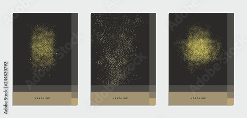 Abstract glowing festive flyer, brochure, corporate identity of dots.