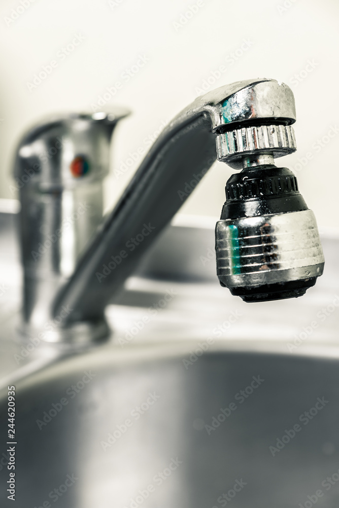 Obraz premium clean sink with faucet