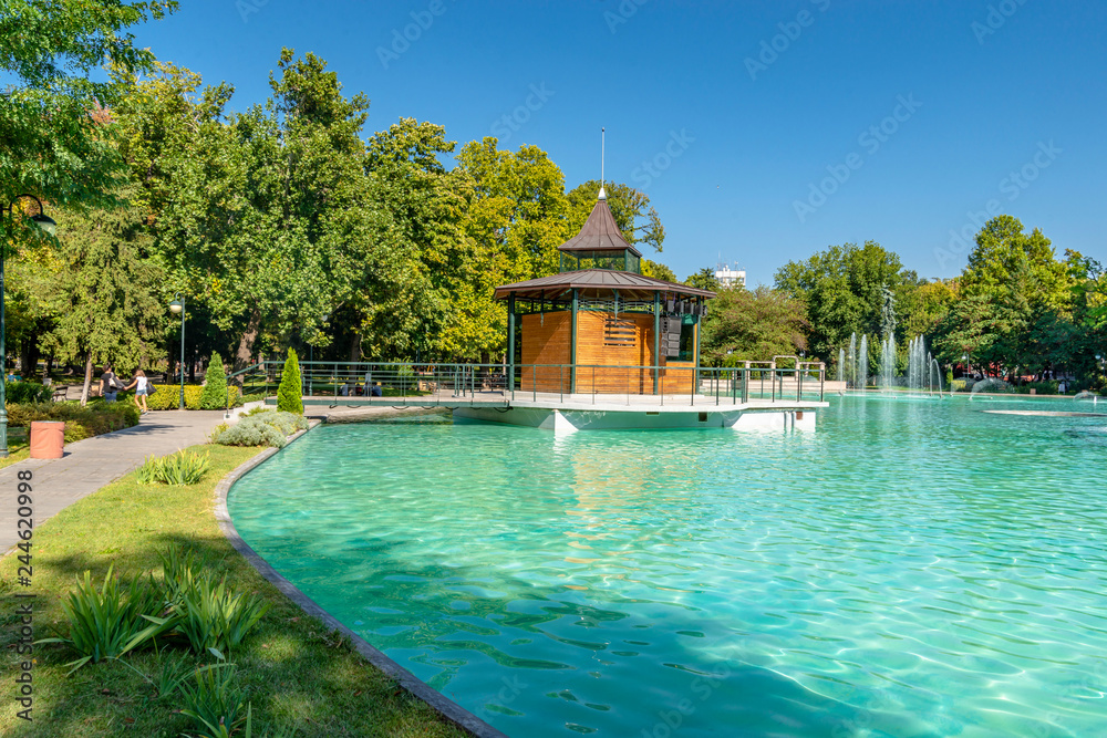 the park in Plovdiv town, Bulgaria