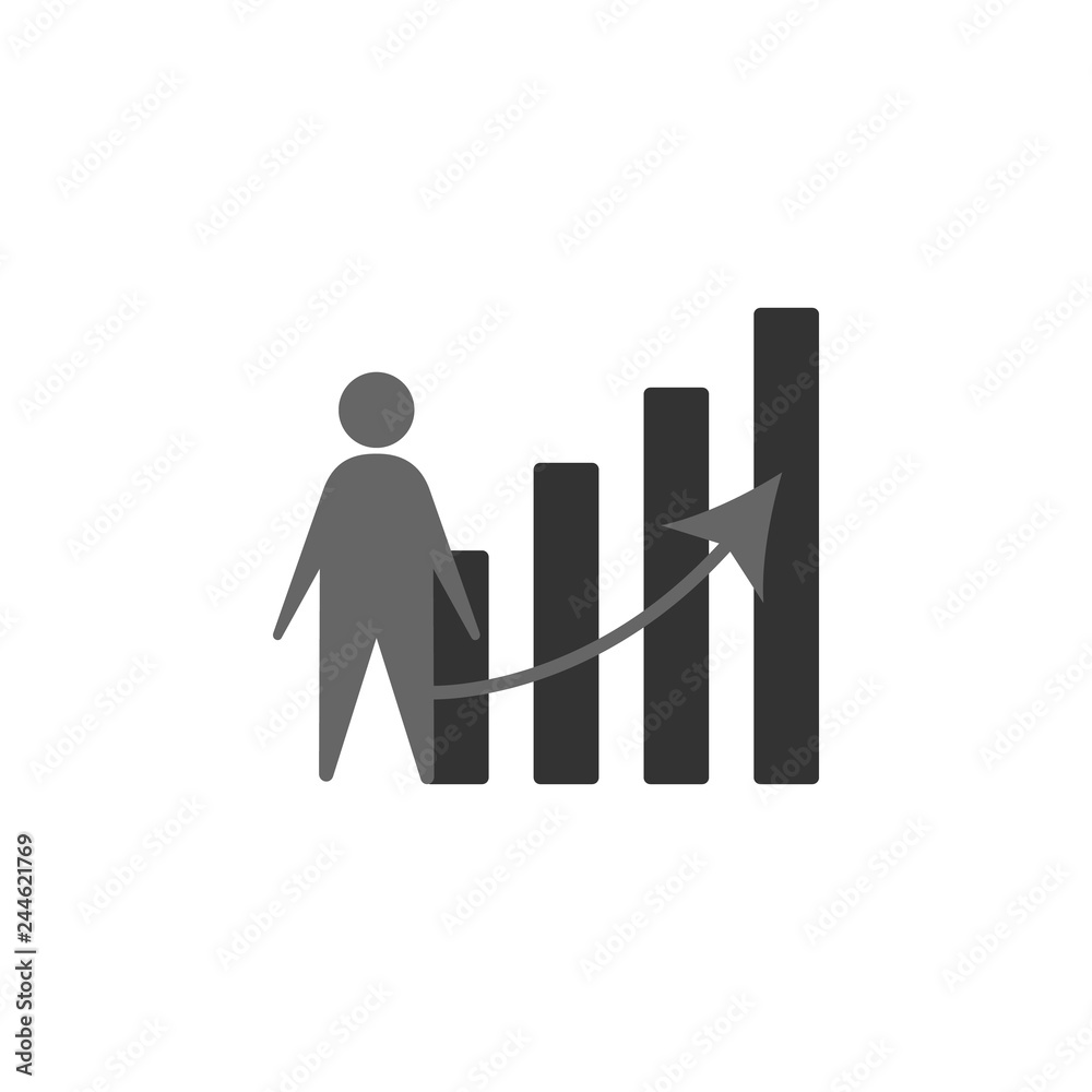 analytics, career icon. Element of marketing icon for mobile concept and web apps. Detailed analytics, career can be used for web and mobile