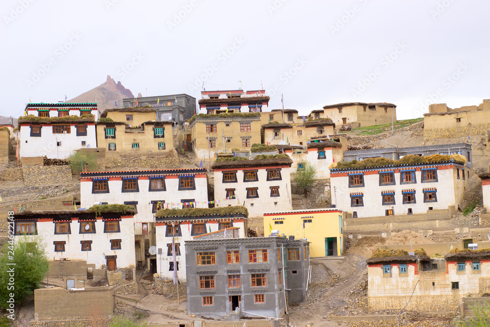 Life in Tibetan village in Himalaya mountains