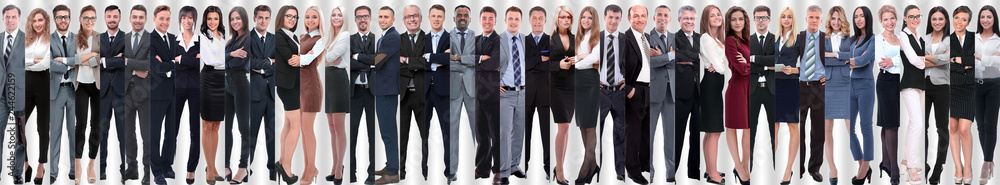 panoramic collage of a large and successful business team panoramic collage of a large and successful business team