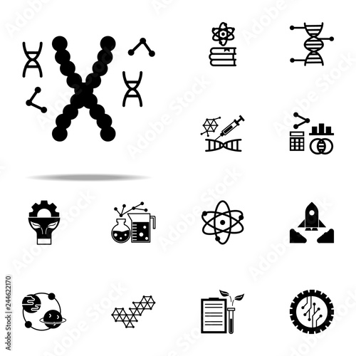 biological, chromosome, DNA icon. Genetics and bioenginnering icons universal set for web and mobile