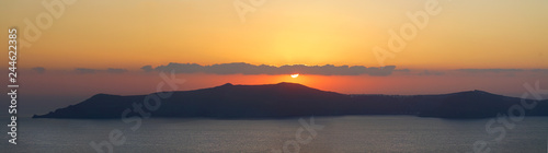 Panoramic view of the Caldera, in Santorini