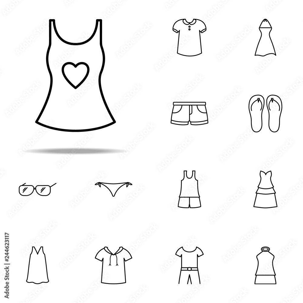 ladies blouse icon. Summer Clothes icons universal set for web and mobile ladies blouse icon. Summer Clothes icons universal set for web and mobile