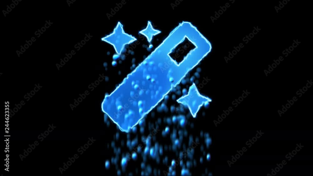 Liquid symbol magic appears with water droplets. Then dissolves with drops of water. Alpha channel black Liquid symbol magic appears with water droplets. Then dissolves with drops of water. Alpha channel black