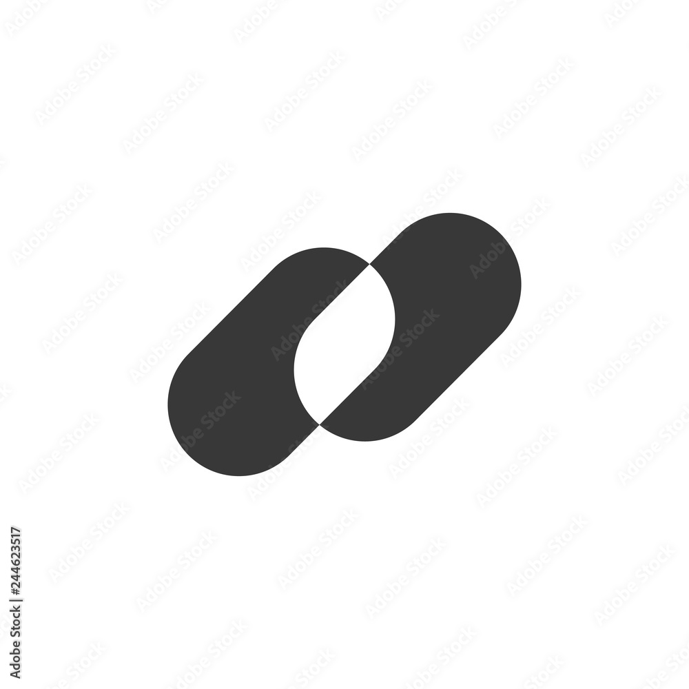 chain icon joined logo, vector illustration isolated on white background. chain icon joined logo, vector illustration isolated on white background.