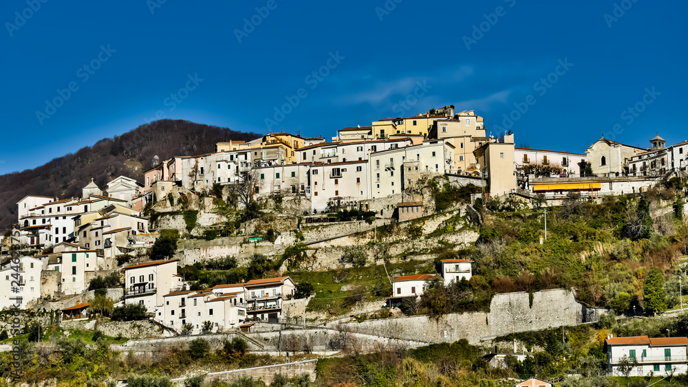 rural town Picinisco amid the Italian Apennines mountains of the south-east Lazio region