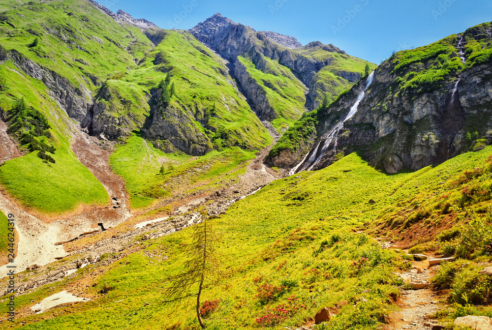 Nature mountains landscape - alpine panorama
