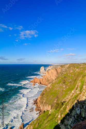 Pedra da Ursa vista do Cabo da Roca em Sintra Portugal