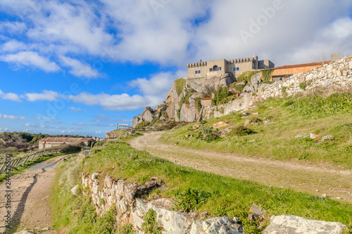 Vista do Santuario da Peninha em Sintra Portugal