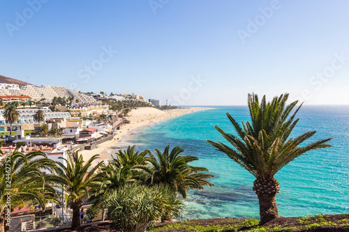 Beach of Morro Jable, Fuerteventura, Canary islands photo