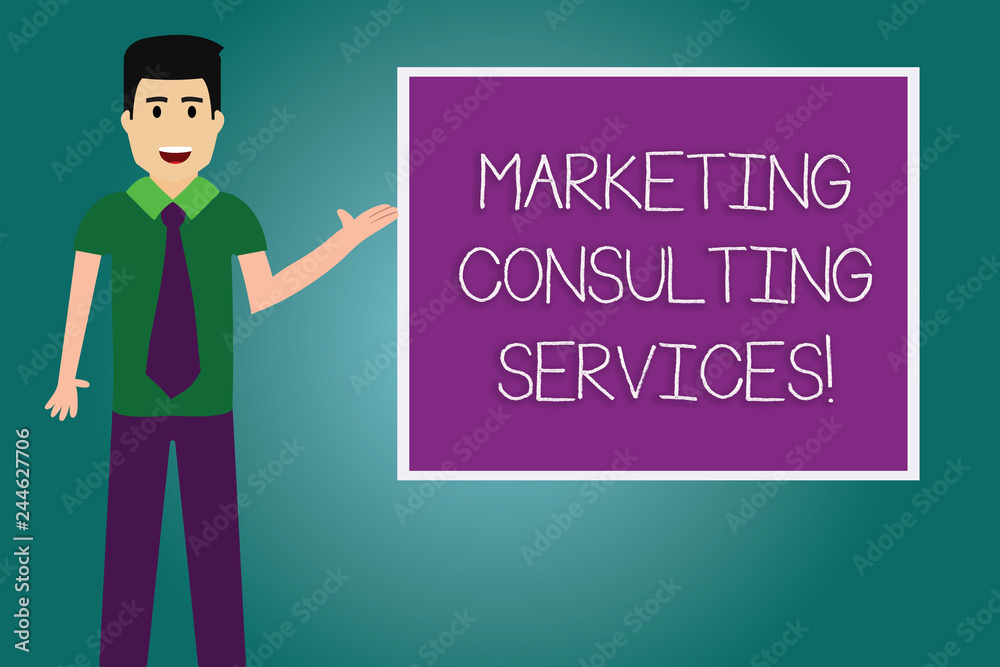 Conceptual hand writing showing Marketing Consulting Services. Business photo showcasing create and implement marketing strategies Man with Tie Talking Presenting Blank Color Square Board Conceptual hand writing showing Marketing Consulting Services. Business photo showcasing create and implement marketing strategies Man with Tie Talking Presenting Blank Color Square Board