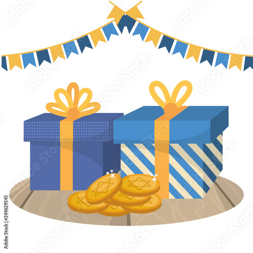 hanukkah party cartoon