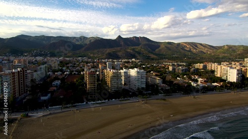 Benicassim, village of Castellon.Spain. Aerial photo by Drone