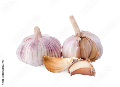 Thai garlic isolated on white background