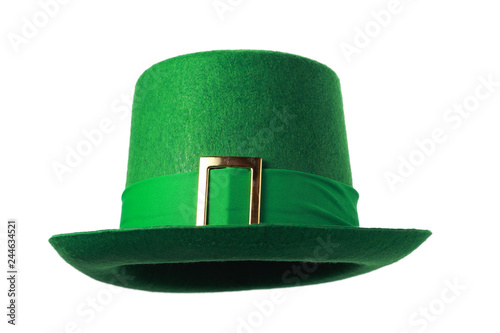 Leprechaun's green hat against a white background photo