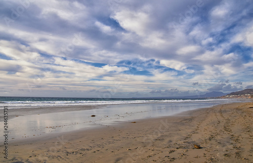 La Mision Valley landscapes and Beach in Mexico on the West Coast a small canyon near the Pacific Ocean that houses the Door of Faith and Buena Vida Orphanage, South of Tijuana, Mexico. 