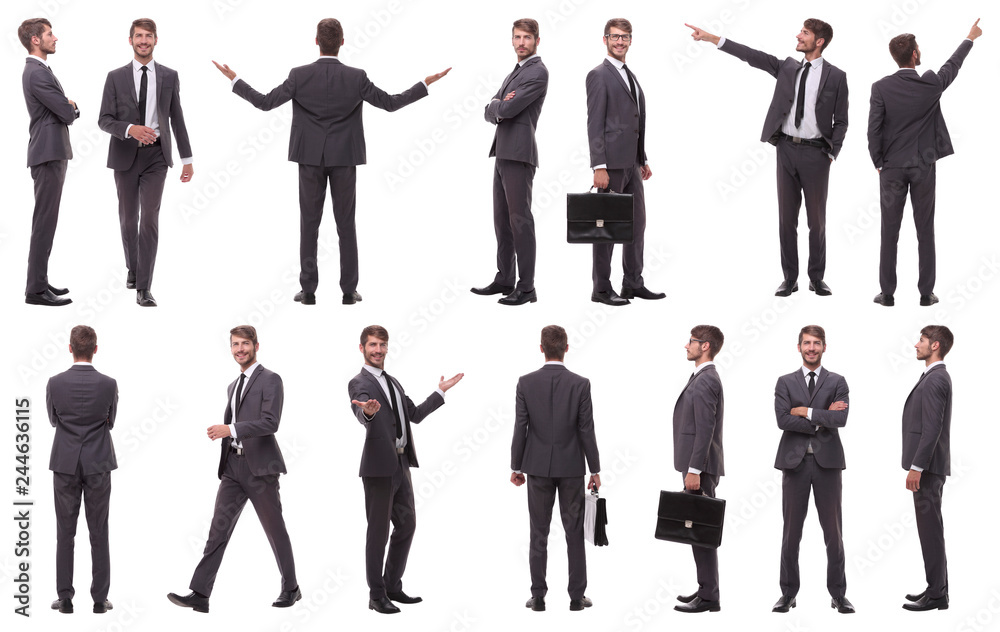 collage of various photos of a successful businessman