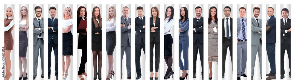 panoramic collage of groups of successful employees. panoramic collage of groups of successful employees.