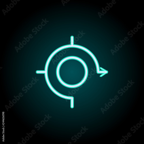 reversal spot icon. Elements of Navigation in neon style icons. Simple icon for websites, web design, mobile app, info graphics