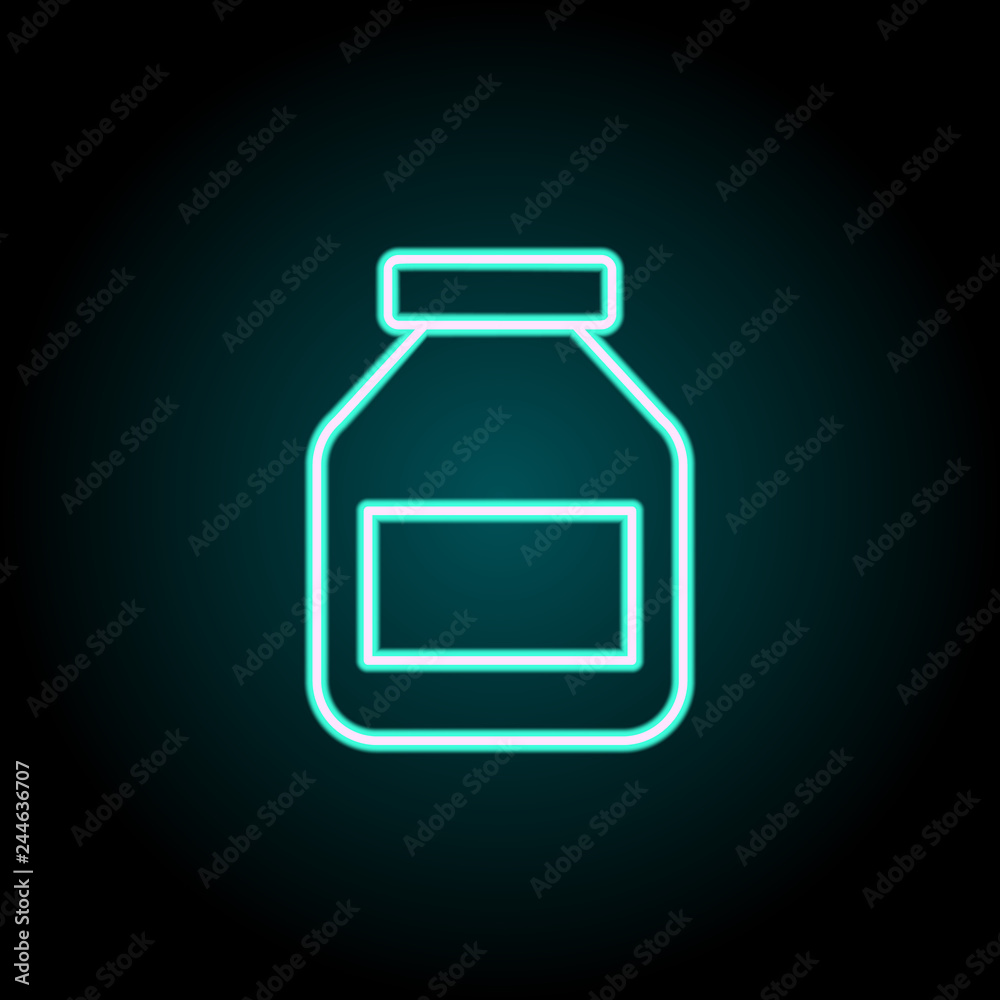 capsule medication icon. Elements of Science in neon style icons. Simple icon for websites, web design, mobile app, info graphics