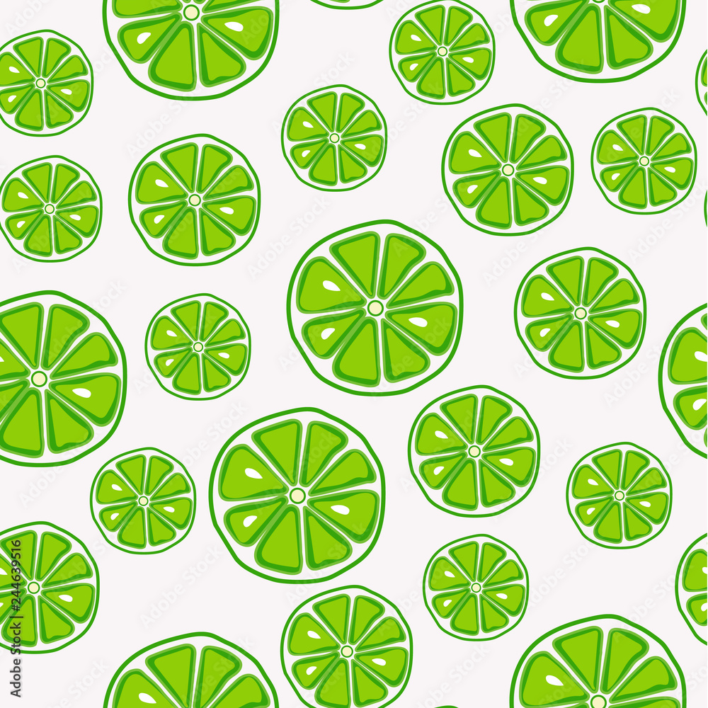 Fresh and yummy green lime seamless pattern Fresh and yummy green lime seamless pattern