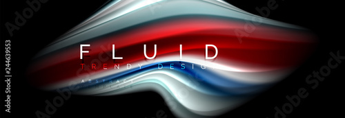 Abstract wave line water 3d background. Wave liquid shape. Splash ink paint mixing on black