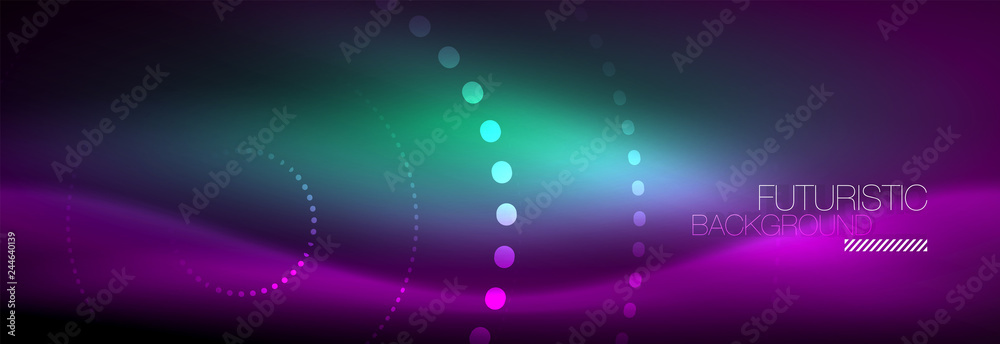 Glowing neon circle line dots, round line design, abstract style on black background. Neon abstract round circles Magic neon lights and glowing dots Glowing neon circle line dots, round line design, abstract style on black background. Neon abstract round circles Magic neon lights and glowing dots